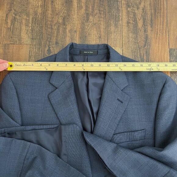 Lauren Ralph Lauren Blazer Sport Coat Jacket Pure Wool Two Button Size 43R Blue - Picture 11 of 14